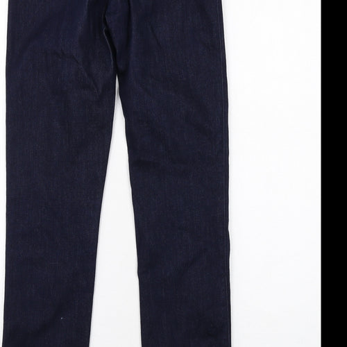 Emporio Armani Womens Blue Cotton Skinny Jeans Size 10 Regular Zip