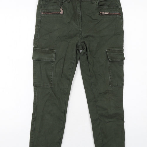 NEXT Womens Green Cotton Skinny Jeans Size 10 Regular Zip - Cargo Style