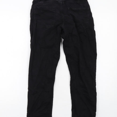 NEXT Boys Black Cotton Skinny Jeans Size 12 Years Regular Zip