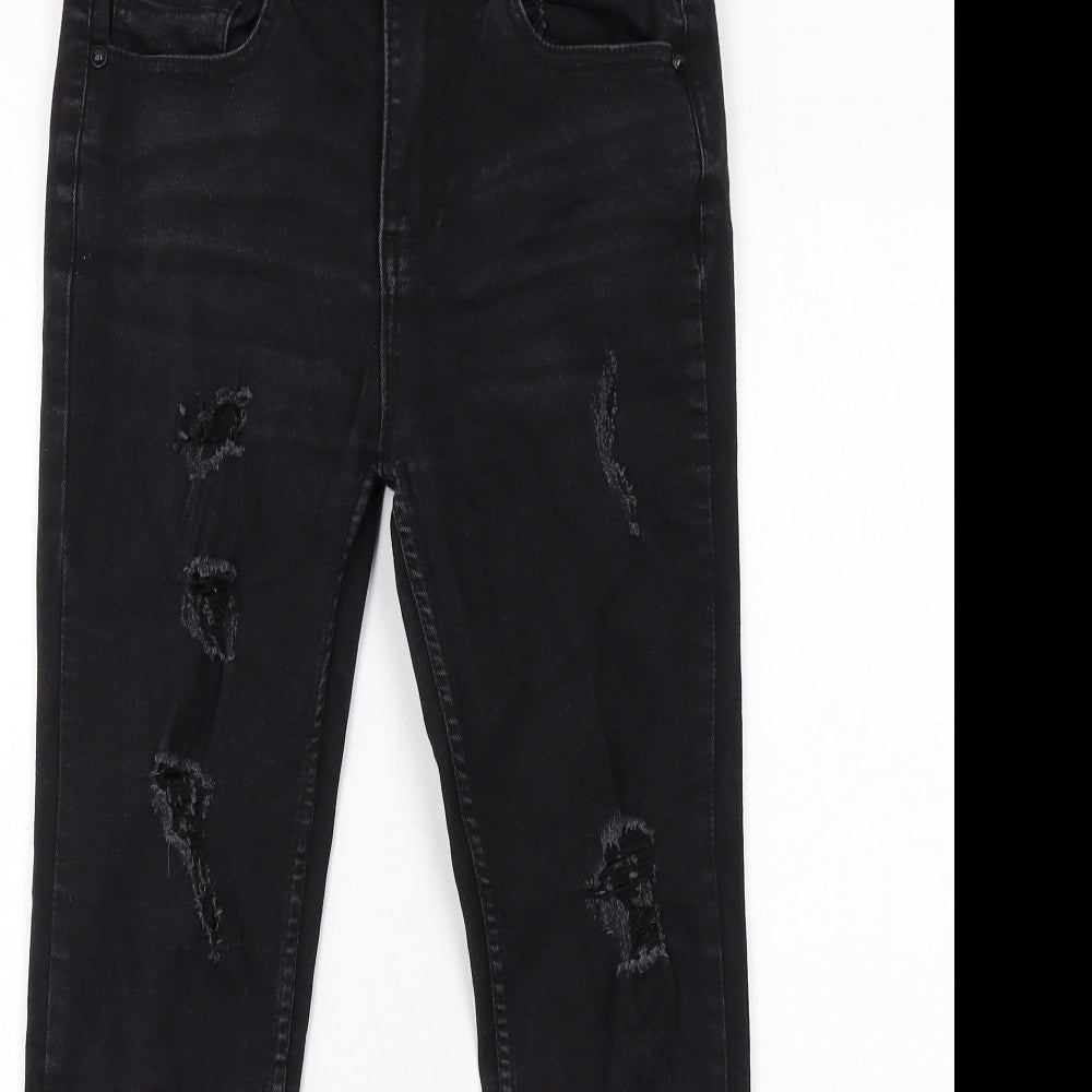 Sonneti Boys Black Cotton Skinny Jeans Size 12-13 Years Regular Zip - Distressed
