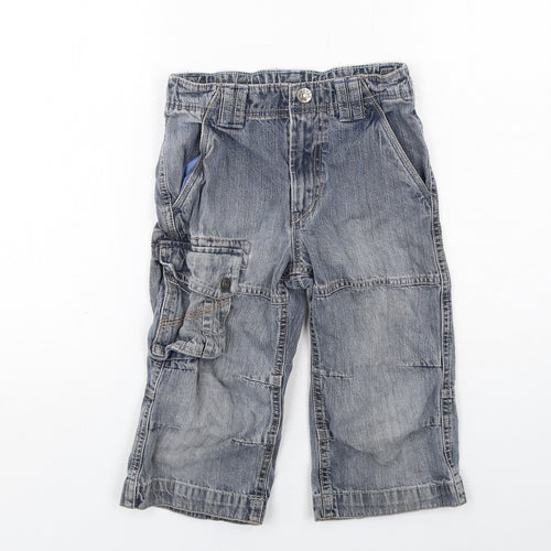 Power Kids Boys Blue Cotton Straight Jeans Size 6-7 Years Regular Zip