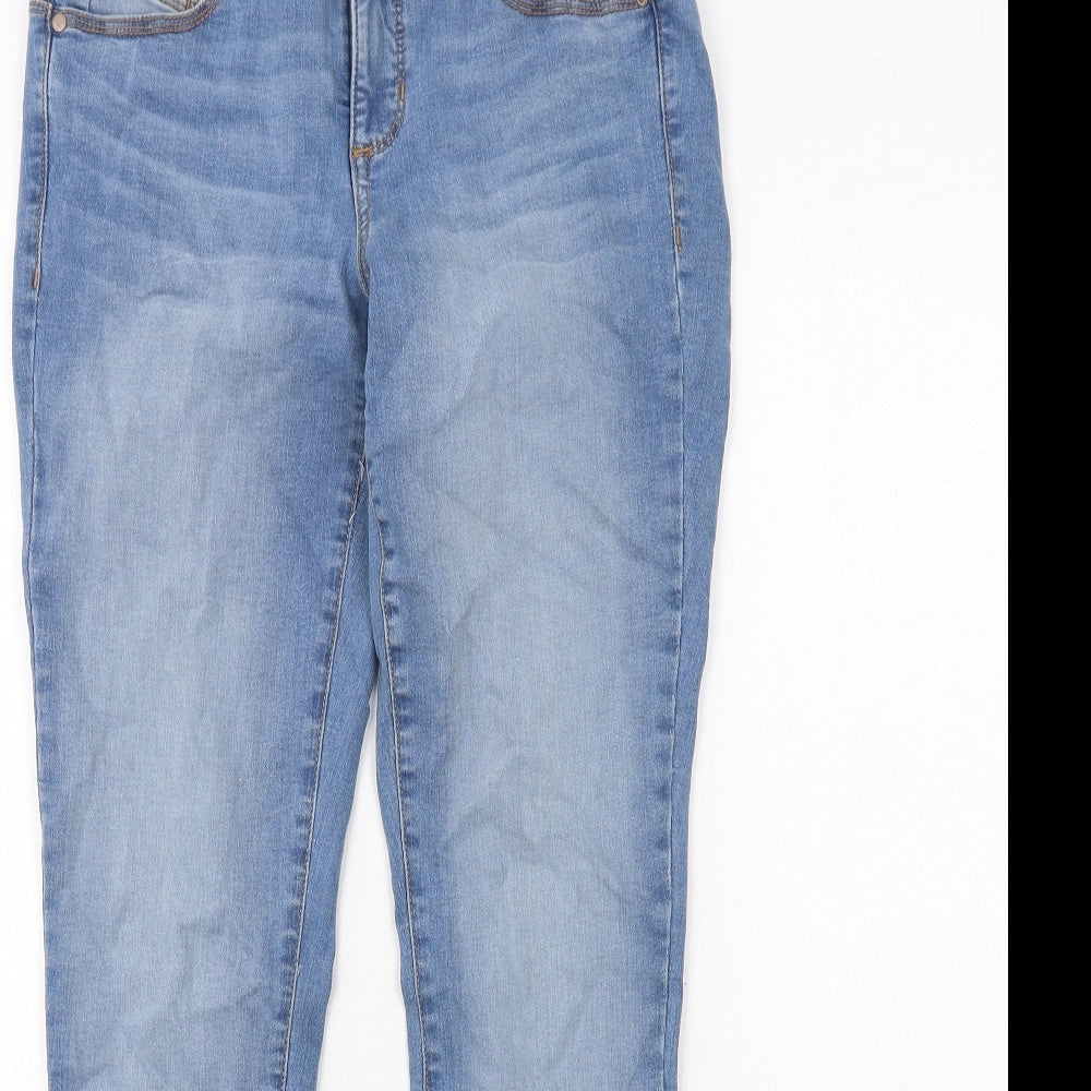 Bandolino Womens Blue Cotton Skinny Jeans Size 8 Regular Zip