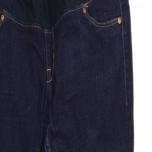 H&M Womens Blue Cotton Skinny Jeans Size 18 Regular