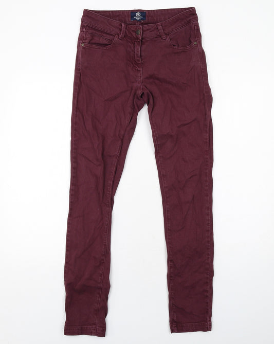 Henri Lloyd Womens Purple Cotton Skinny Jeans Size 8 Regular Zip
