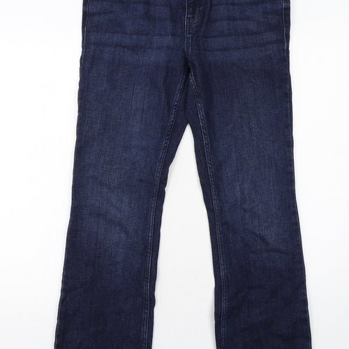 NEXT Womens Blue Cotton Straight Jeans Size 32 in Regular Zip