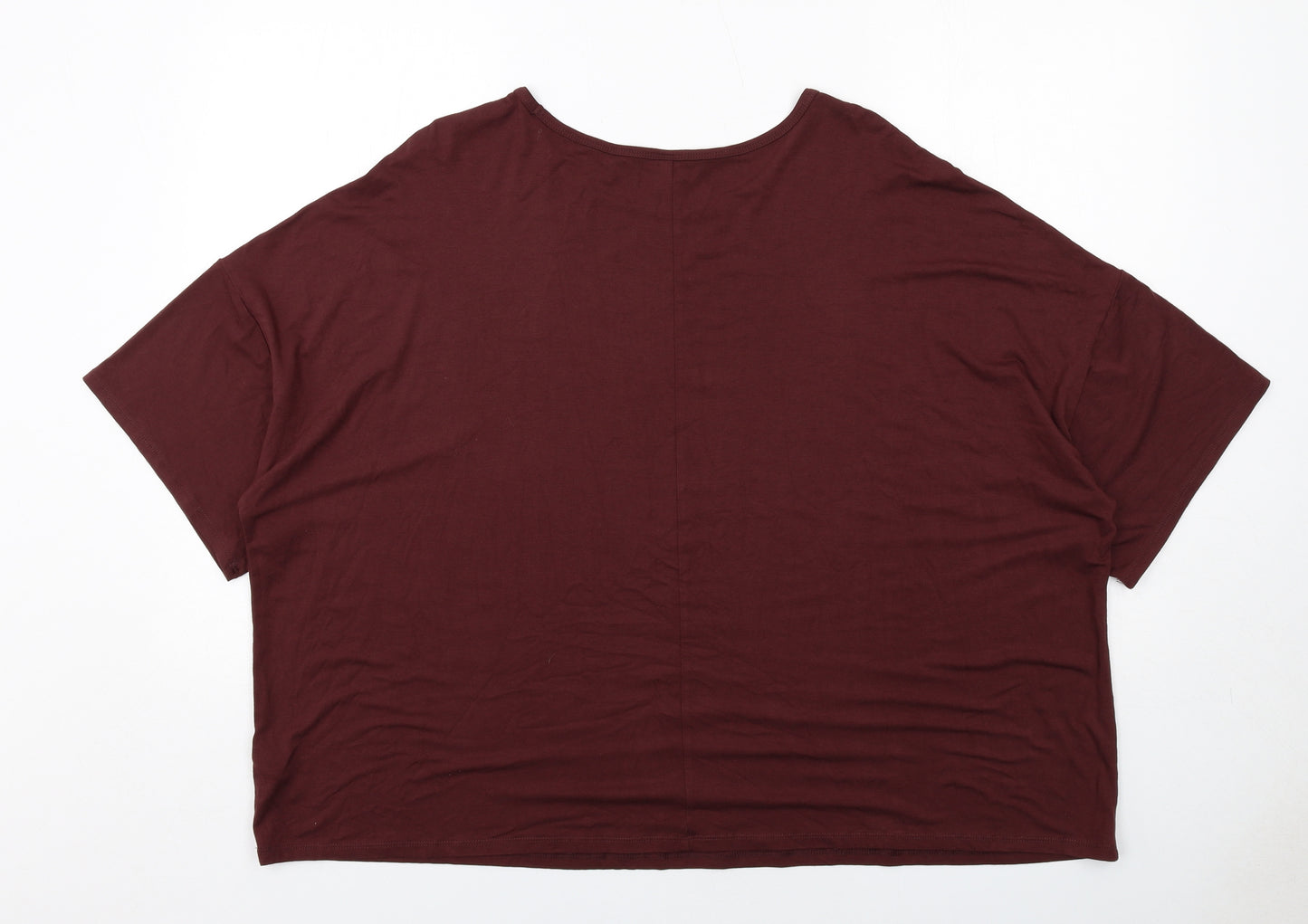 Old Navy Womens Brown Viscose Basic T-Shirt Size 2XL Round Neck