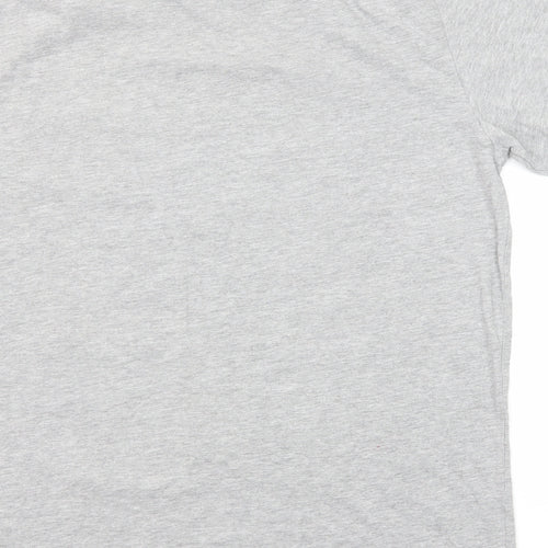 D555 Mens Grey Cotton T-Shirt Size L Round Neck - New York