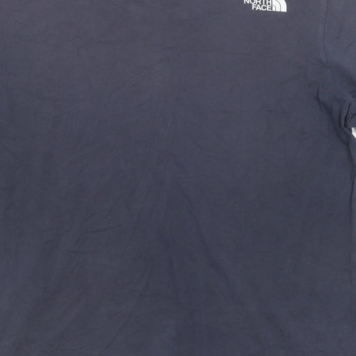 The North Face Mens Blue Cotton T-Shirt Size XL Round Neck