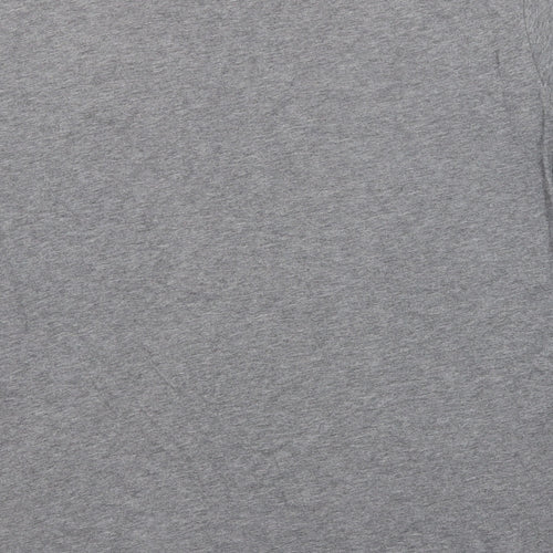 Nike Mens Grey Cotton T-Shirt Size L Round Neck - Just Do It