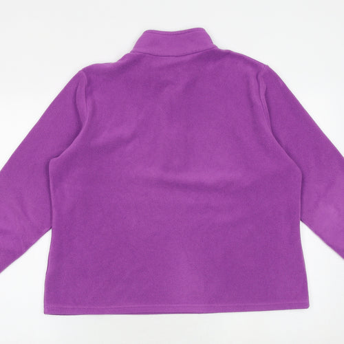 Marks and Spencer Womens Purple Polyester Pullover Sweatshirt Size 18 Zip