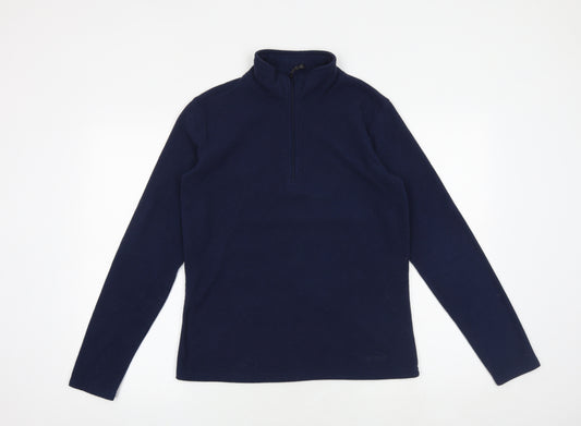 Peter Storm Womens Blue Polyester Pullover Sweatshirt Size 12 Zip