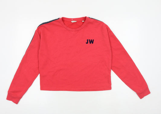 Jack Wills Womens Red 100% Cotton Pullover Sweatshirt Size 10 Pullover