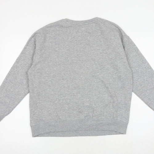 New Look Womens Grey Cotton Pullover Sweatshirt Size S Pullover - Paris