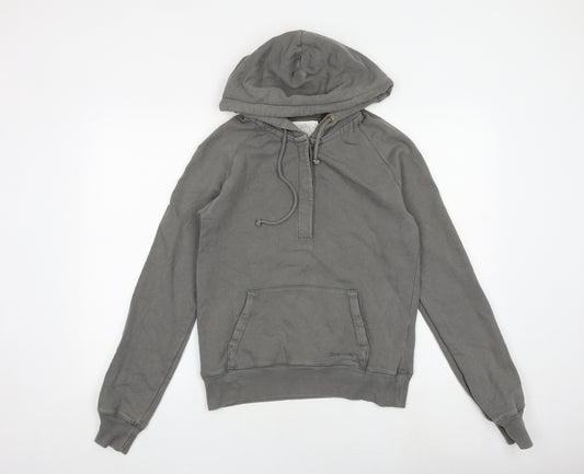 Jack Wills Womens Grey 100% Cotton Pullover Hoodie Size 14 Pullover