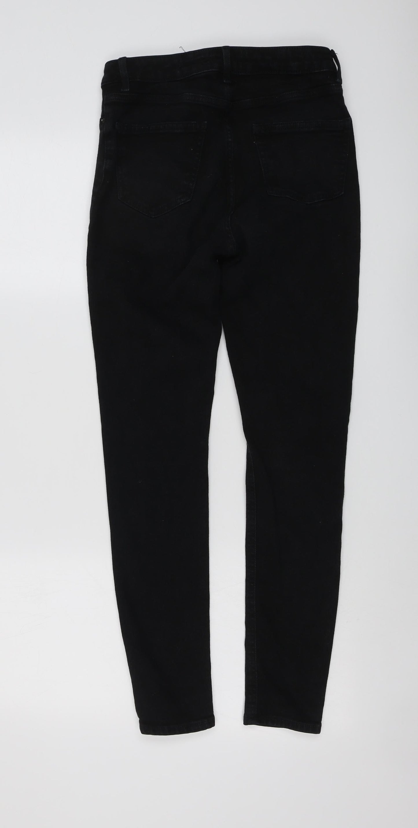 New Look Womens Black Cotton Skinny Jeans Size 10 L27 in Regular Button