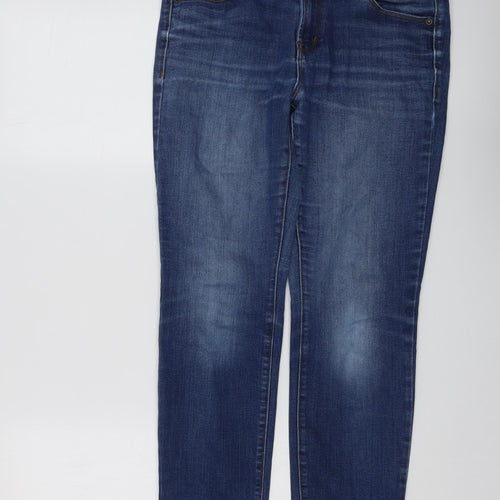 Old Navy Womens Blue Cotton Straight Jeans Size 6 L27 in Regular Button