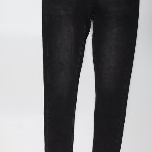 Hera Mens Black Cotton Skinny Jeans Size 32 in L31 in Regular Button