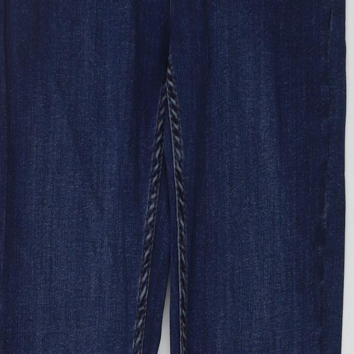 Oasis Womens Blue Cotton Skinny Jeans Size 12 L29 in Regular Button