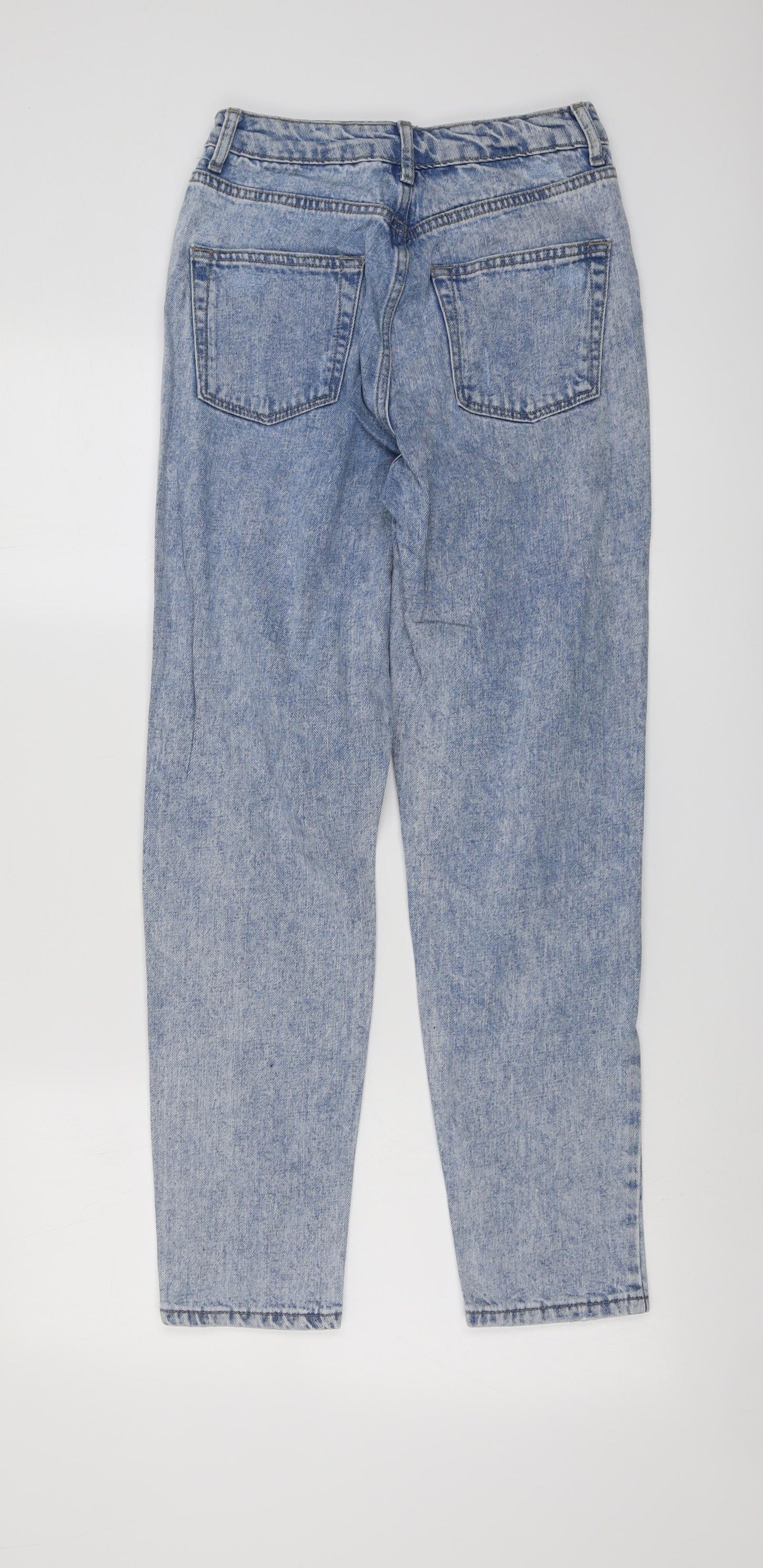 Topshop Womens Blue Cotton Skinny Jeans Size 26 in L28 in Regular Button