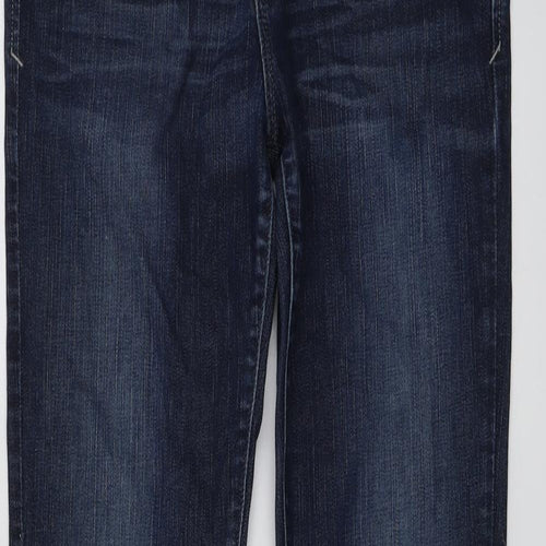 Abercrombie & Fitch Womens Blue Cotton Bootcut Jeans Size 6 L32 in Regular Button