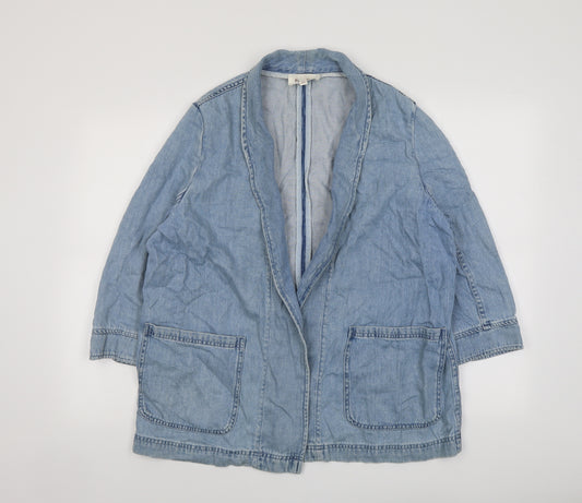 Per Una Womens Blue Jacket Size 14