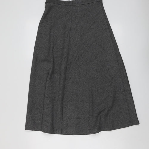 Marks and Spencer Womens Grey Polyester Swing Skirt Size 8