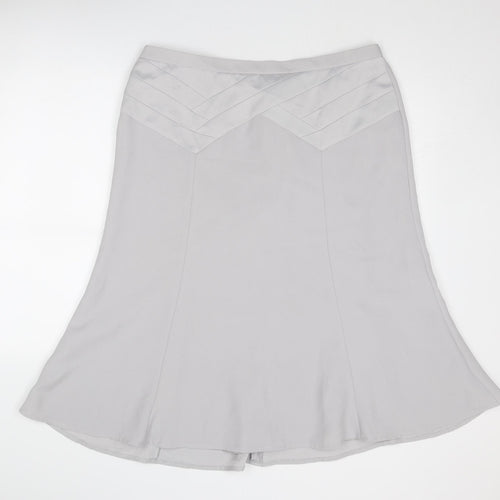 Eastex Womens Grey Polyester Swing Skirt Size 20 Zip