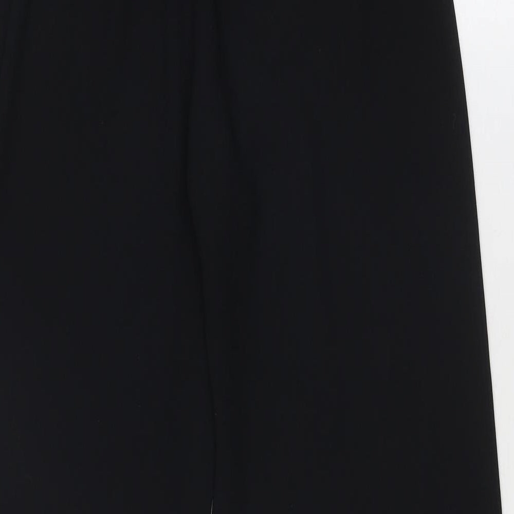 Wallis Womens Black Polyester Trousers Size 12 Regular Zip