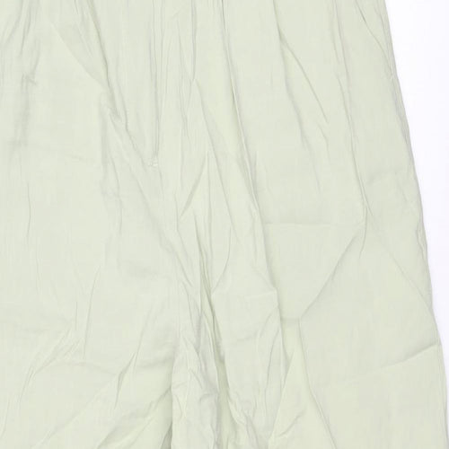 VILA Womens Green Viscose Carrot Trousers Size 16 Regular Zip