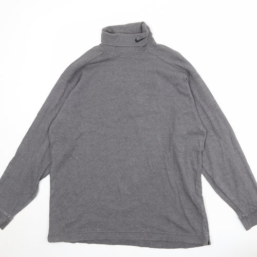 Nike Womens Grey 100% Cotton Pullover Sweatshirt Size M Pullover