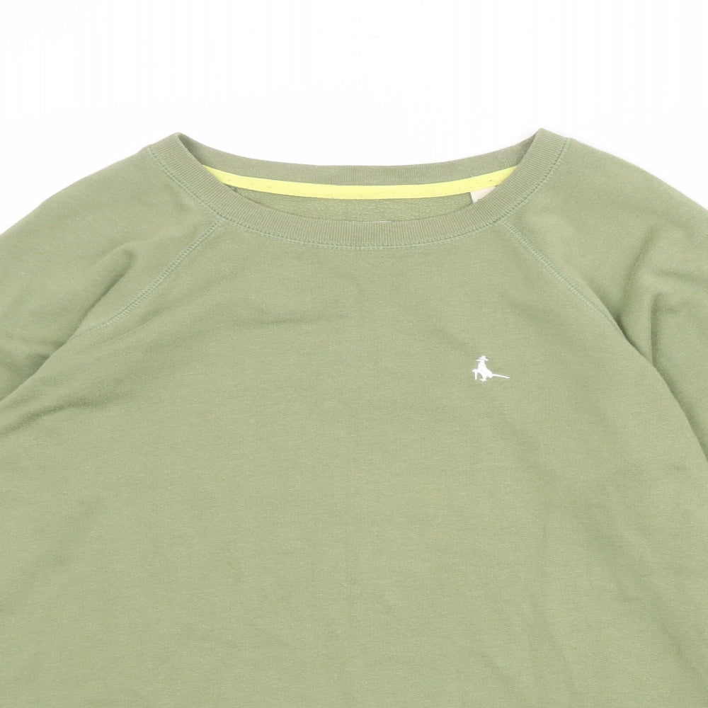 Jack Wills Womens Green Cotton Pullover Sweatshirt Size 12 Pullover