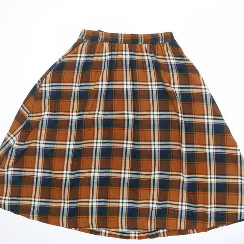 Louche Womens Multicoloured Plaid Polyester Swing Skirt Size 10