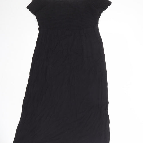 Roman Womens Black Viscose Trapeze & Swing Size M Off the Shoulder Pullover