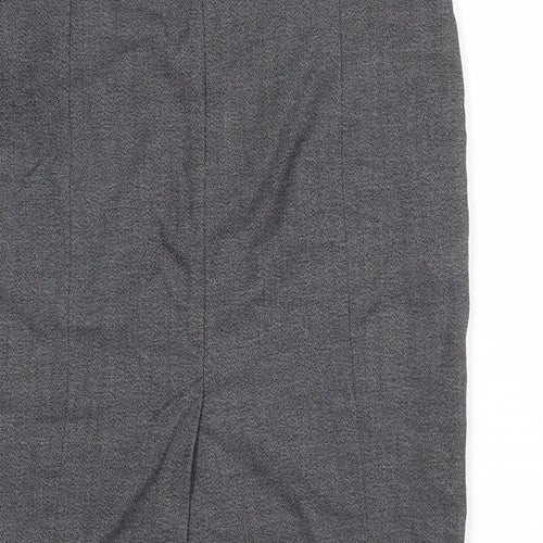 NEXT Womens Grey Polyester Straight & Pencil Skirt Size 14 Zip