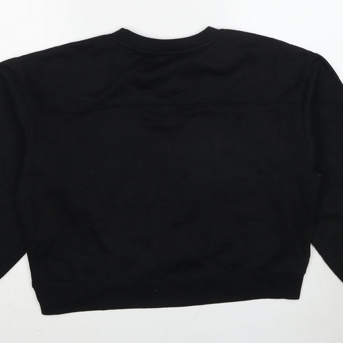 Zara Womens Black Polyester Pullover Sweatshirt Size L Pullover