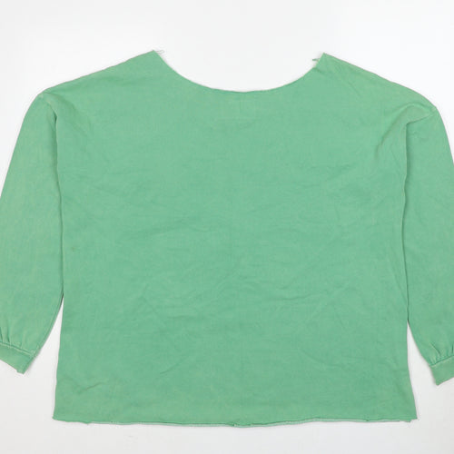 NEXT Womens Green Cotton Pullover Sweatshirt Size L Pullover