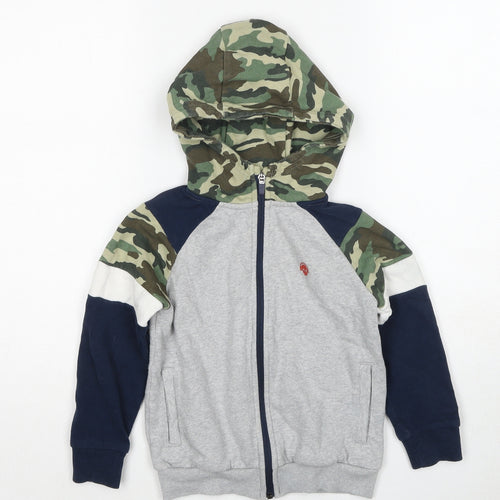 NEXT Boys Multicoloured Camouflage Cotton Full Zip Hoodie Size 6 Years Zip