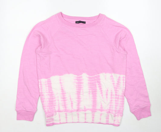 Marks and Spencer Womens Pink Cotton Pullover Sweatshirt Size 12 Pullover