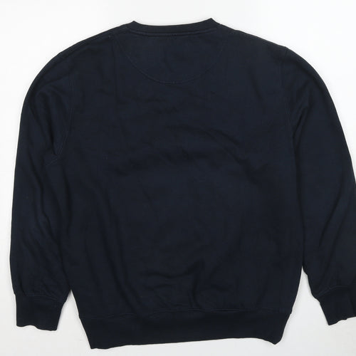 Harvard Mens Black Cotton Pullover Sweatshirt Size L