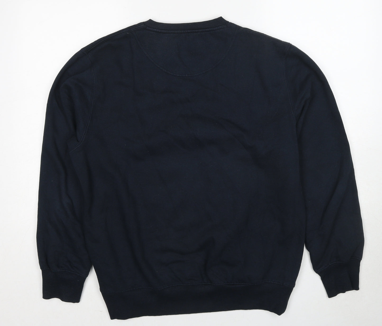 Harvard Mens Black Cotton Pullover Sweatshirt Size L