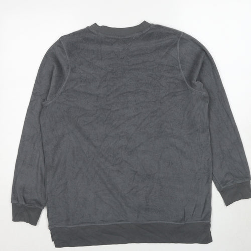 GOODMOVE Womens Grey Cotton Pullover Sweatshirt Size 12 Pullover
