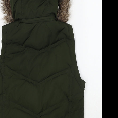 Gap Womens Green Parka Waistcoat Size XS Zip
