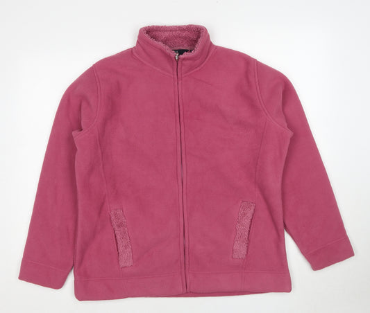 EWM Womens Pink Jacket Size 14 Zip - Size 14-16