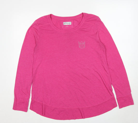 Royal Caribbean International Womens Pink Polyester Pullover Sweatshirt Size L Pullover