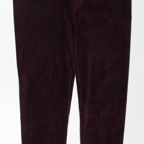 H&M Womens Red Cotton Carrot Leggings Size 14