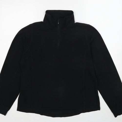 Mountain Warehouse Womens Black Polyester Pullover Sweatshirt Size 16 Pullover