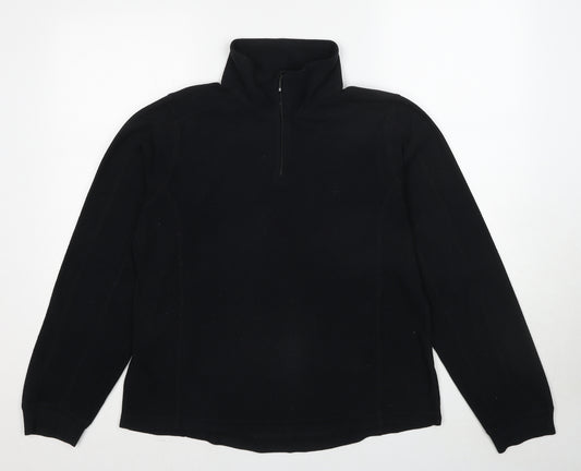 Mountain Warehouse Womens Black Polyester Pullover Sweatshirt Size 16 Pullover