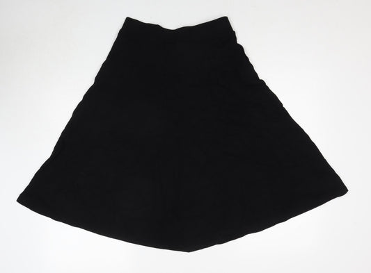 NEXT Womens Black Viscose Swing Skirt Size 10