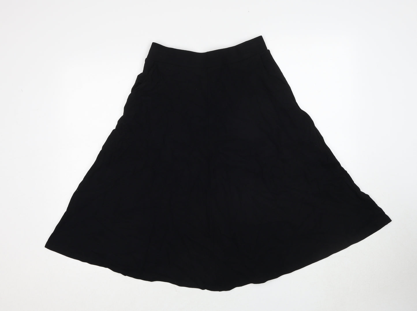 NEXT Womens Black Viscose Swing Skirt Size 10