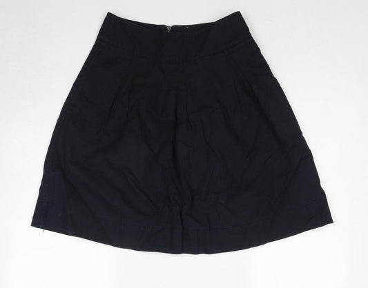 Gap Womens Blue Cotton A-Line Skirt Size 8 Zip